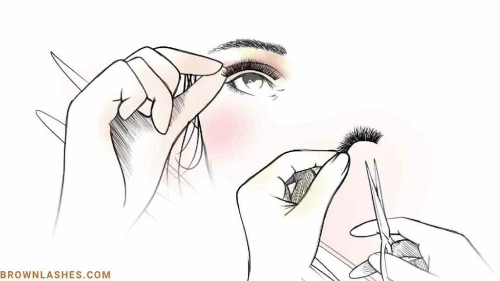 An image showing how to make your eyelashes shorter.