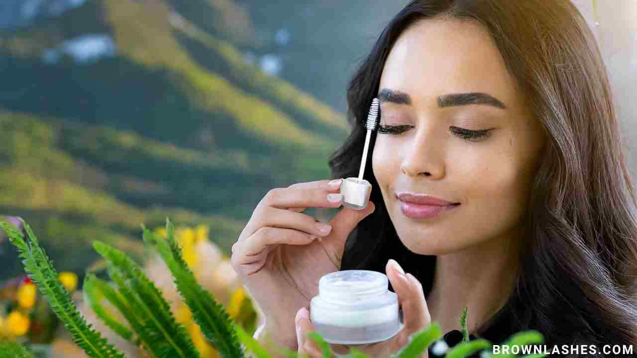 The use of natural botanical extracts in organic eyelash care products, emphasizing their role in promoting healthy lashes.