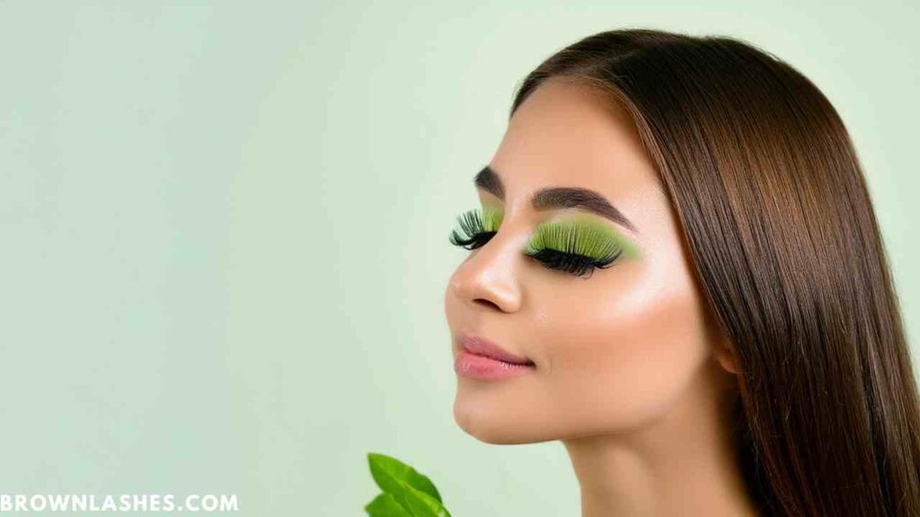 Green tea leaves and extract, known for their antioxidant properties that support lash growth.