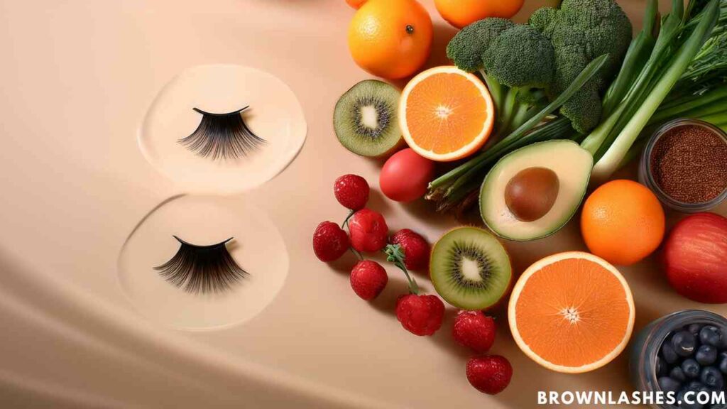 Biotin supplements and foods rich in biotin, essential for promoting healthy lash growth.